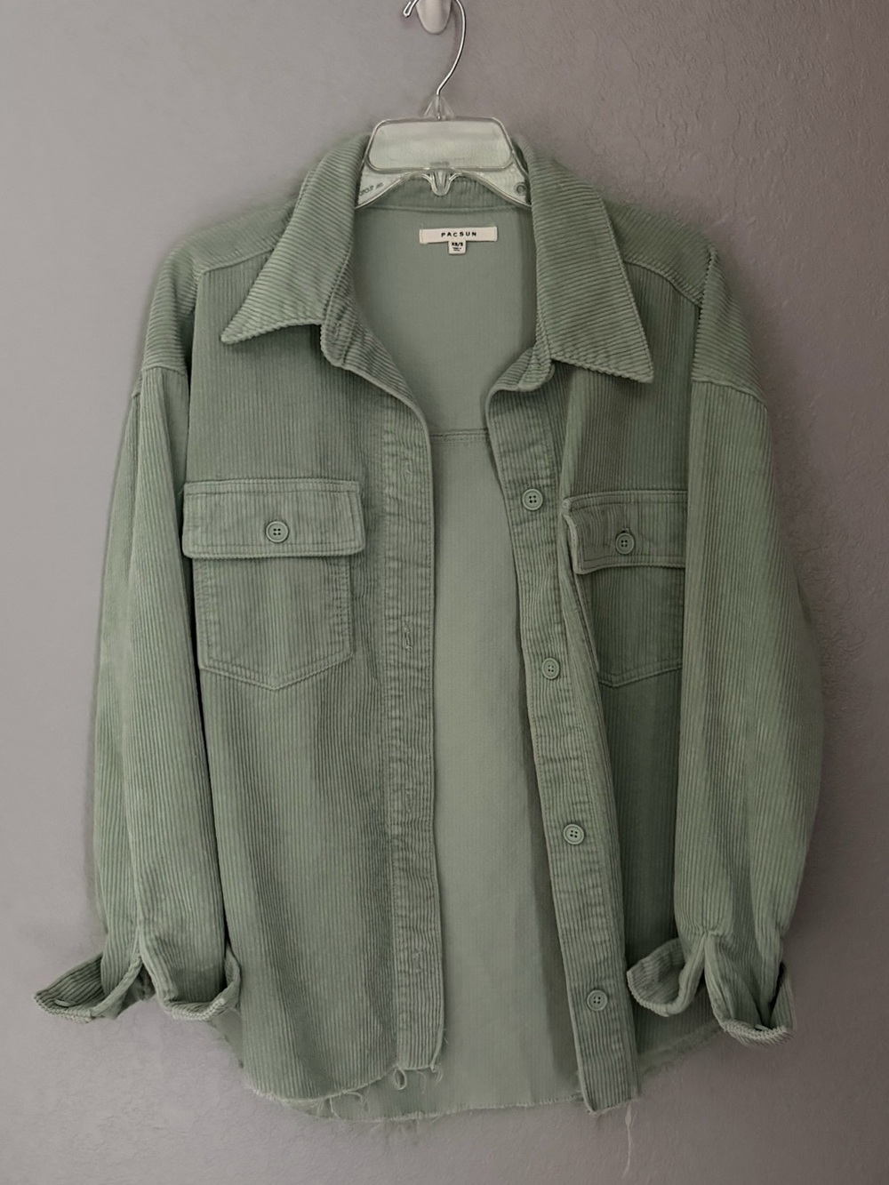 PacSun Mint Corduroy Button Up Shirt